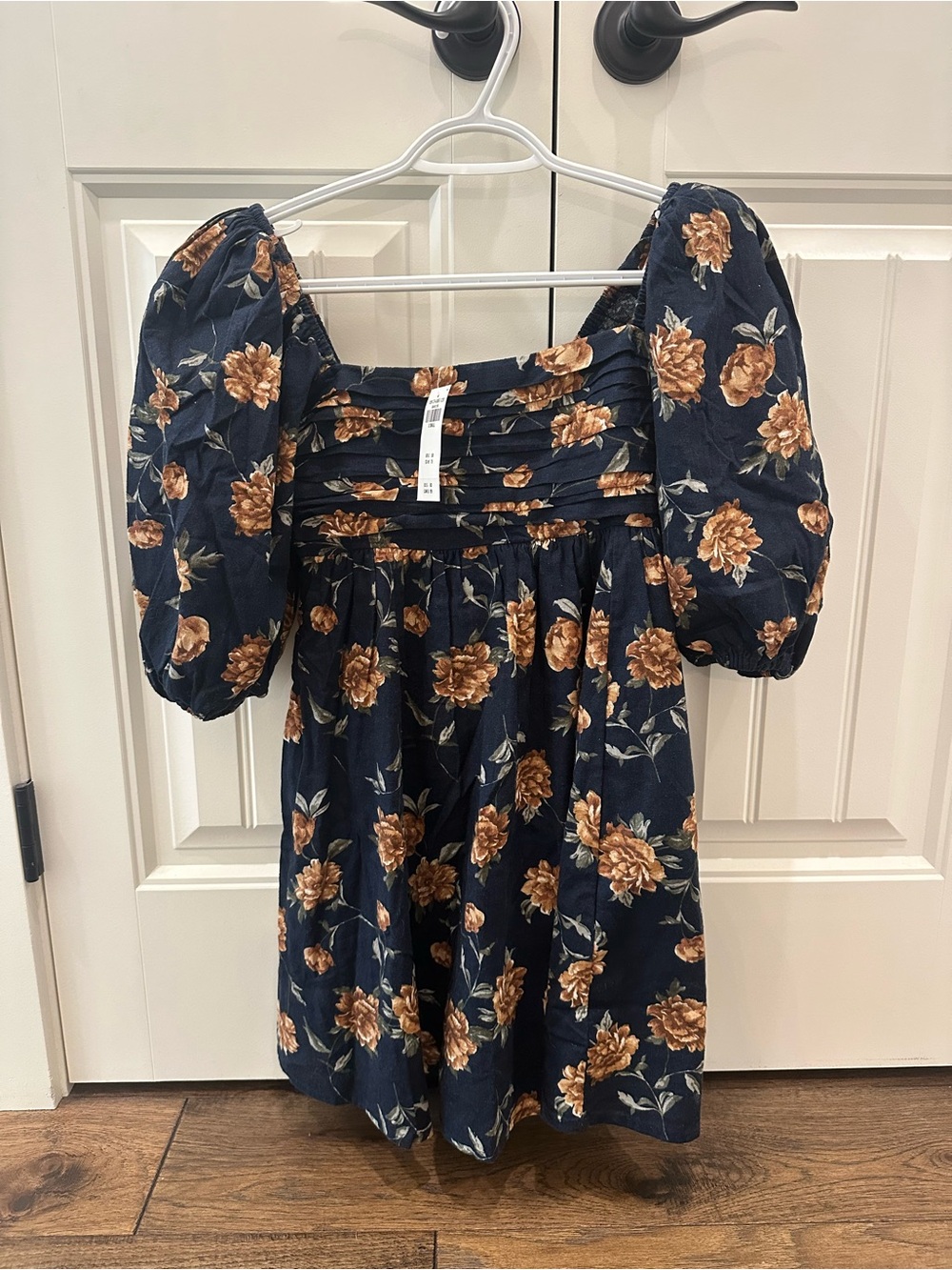 Abercrombie & Fitch Emerson linen blend puff sleeve mini dress